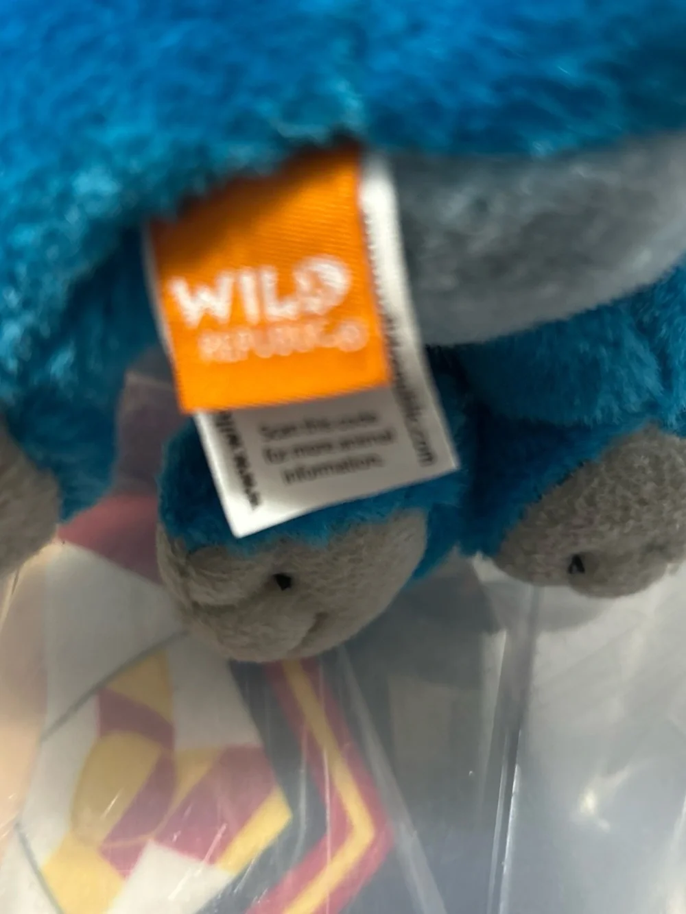 Plush Blue Triceratops Stuffed Animal - Soft Kids Dinosaur Toy